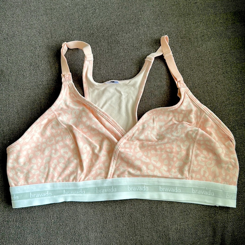 Bravado Pink Leopard Print Nursing Bra